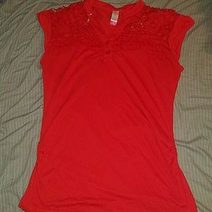 Red Lace blouse